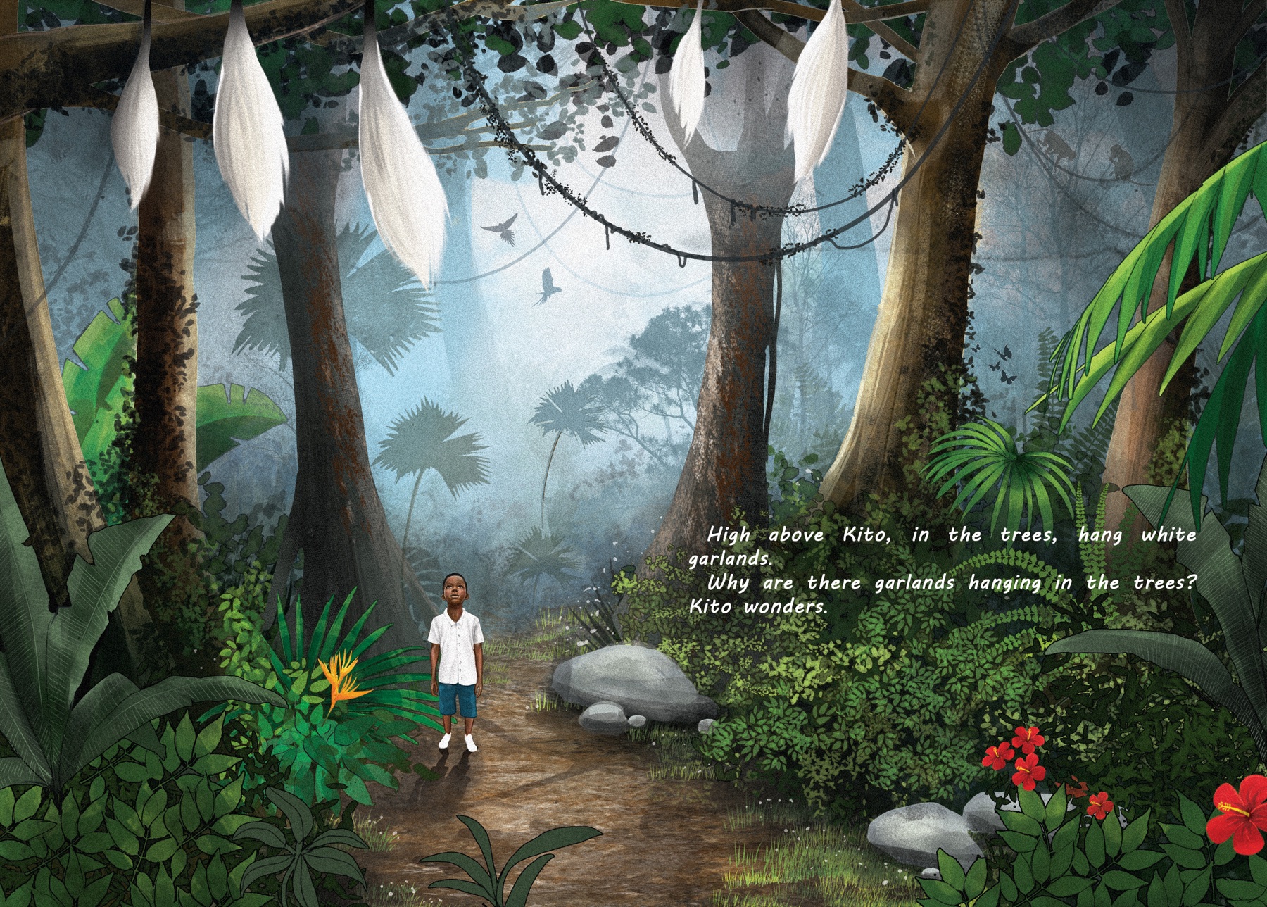 Illustratie uit het boek: Kito in het nevelbos